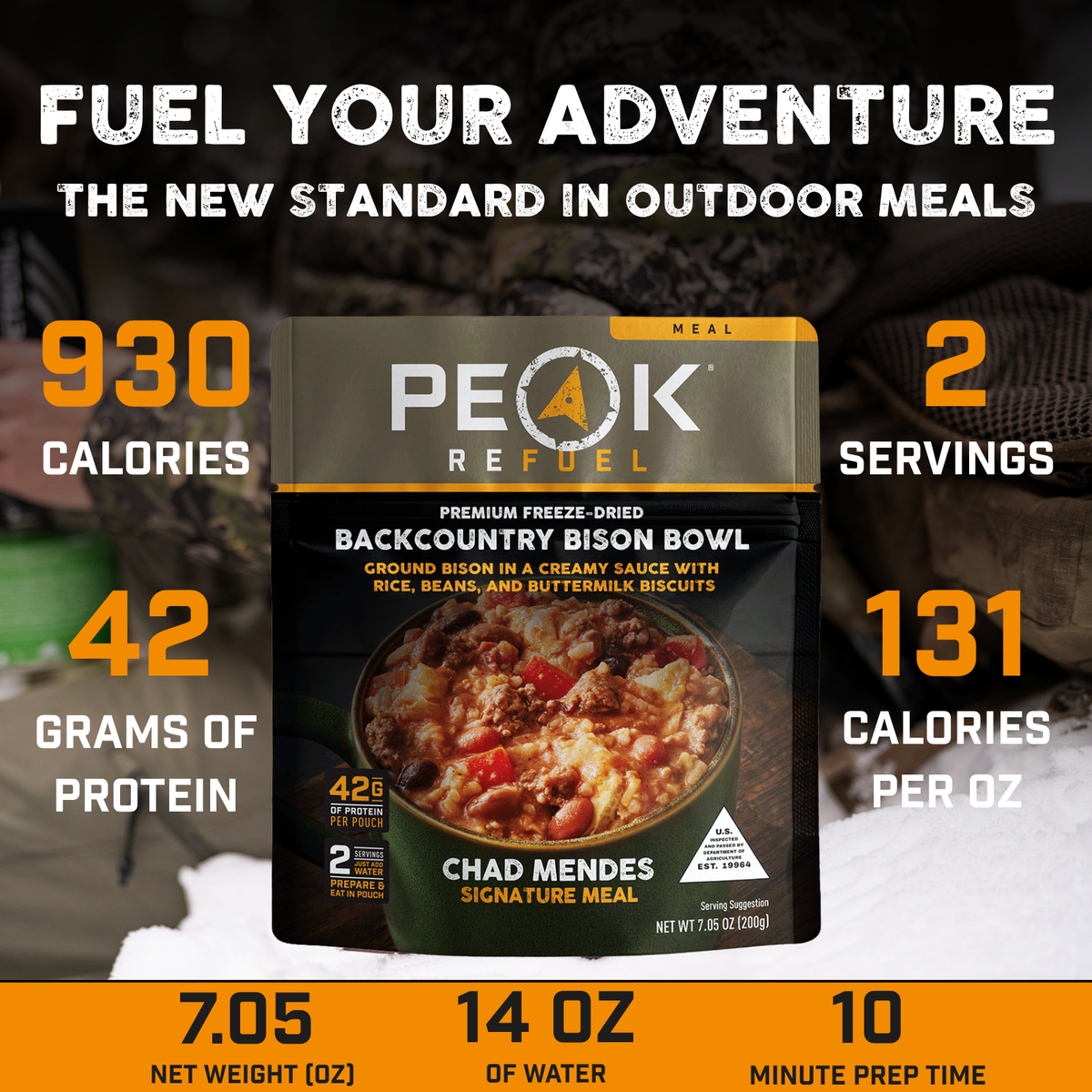 Peak Refuel Backcountry Bison Bowl Freeze-Dried Meal — image 3