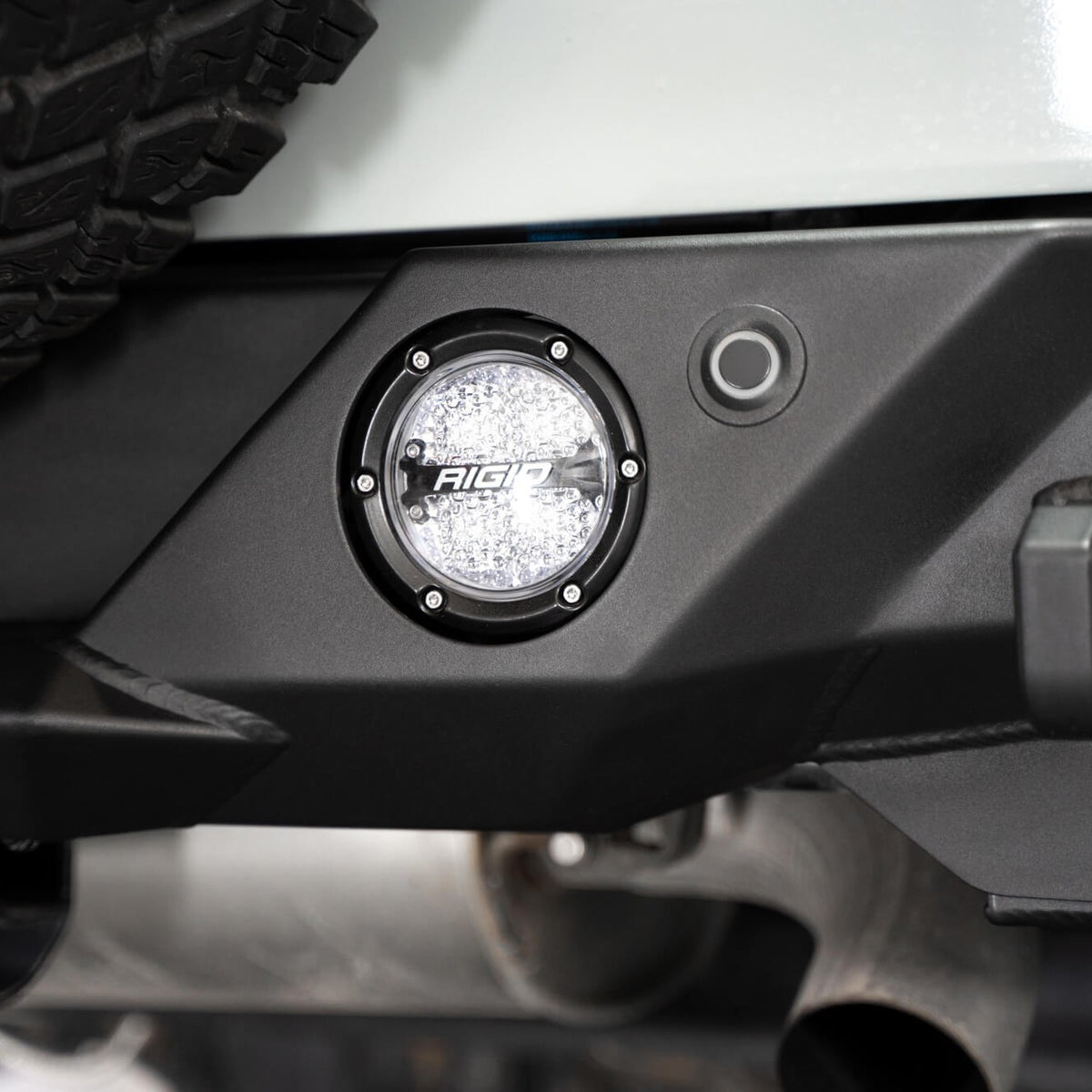 2021-2023 Ford Bronco Krawler Rear Bumper With 4" side lights installed