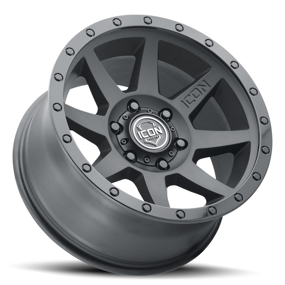 ICON Alloys Rebound 18x9 6x5.5 +25mm Double Black Wheel — image 3
