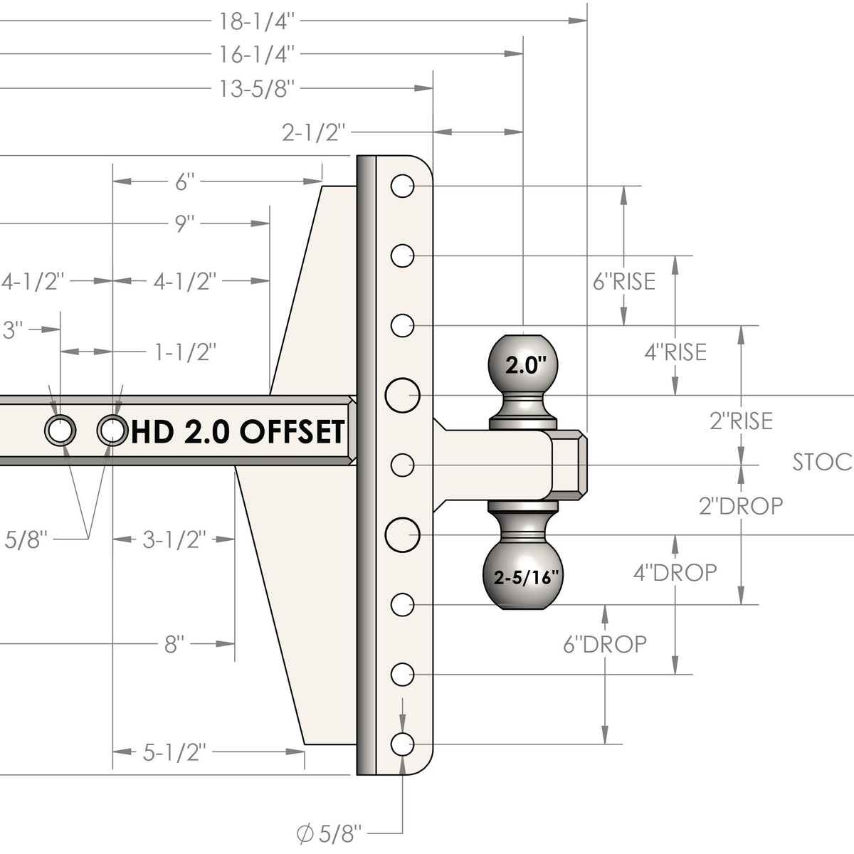 BulletProof Hitches Heavy Duty 2.0" 4" and 6" Offset Hitch — image 5