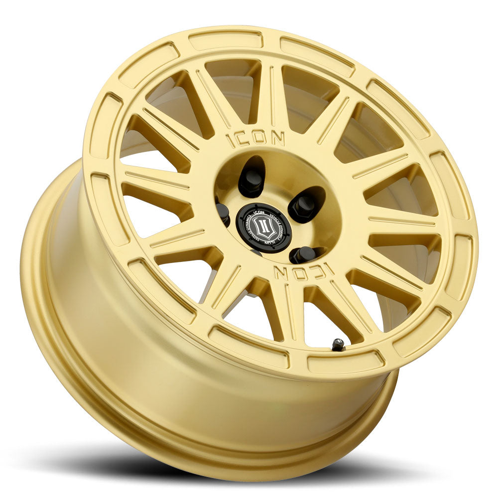 ICON Alloys Ricochet 17x8 5x4.5 +38mm Gloss Gold Wheel — image 3