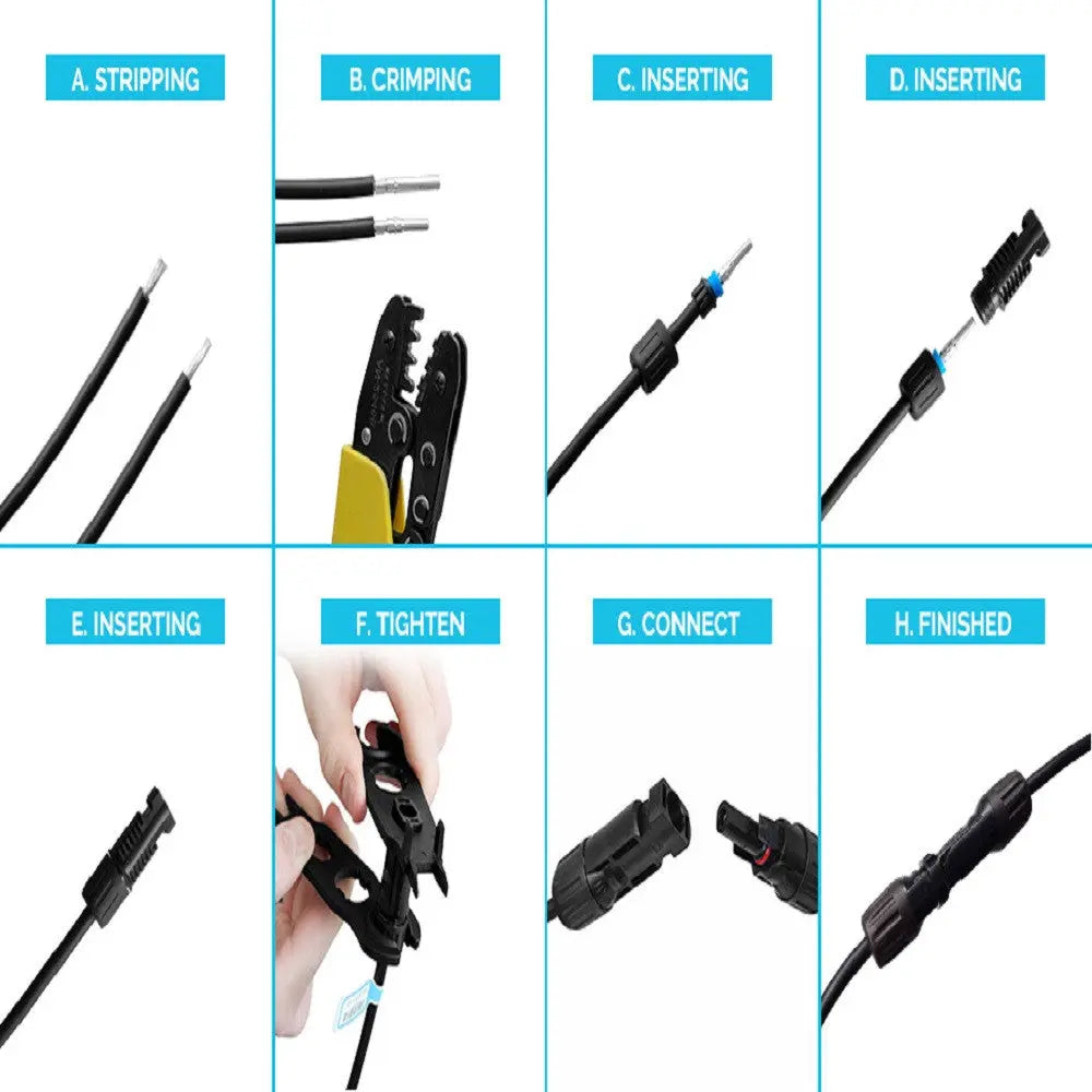 Solar Connectors using manual