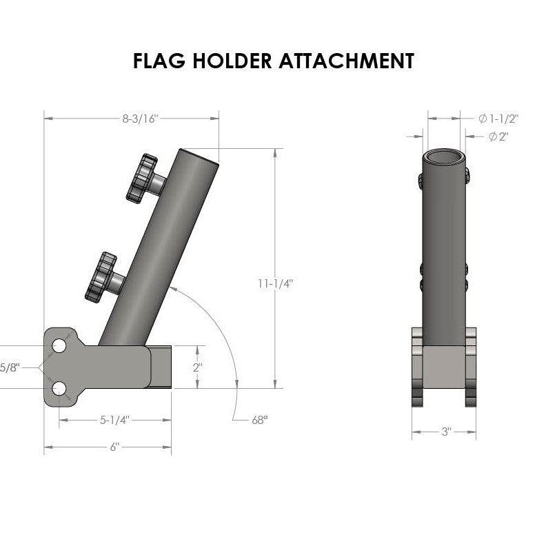 BulletProof Hitches Flag Holder Attachment for BulletProof Hitch — image 6