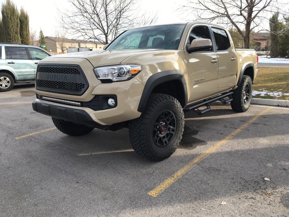 32" Lower Bumper Flush Slim Light Bar Mounting Brackets For 2016-2023 Toyota Tacoma