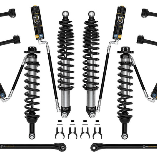 ICON Stage 6 Suspension System for 2021-2026 Ford Bronco Non-Sasquatch 3-4" Lift CDXS Tubular Heavy Rate — image 1