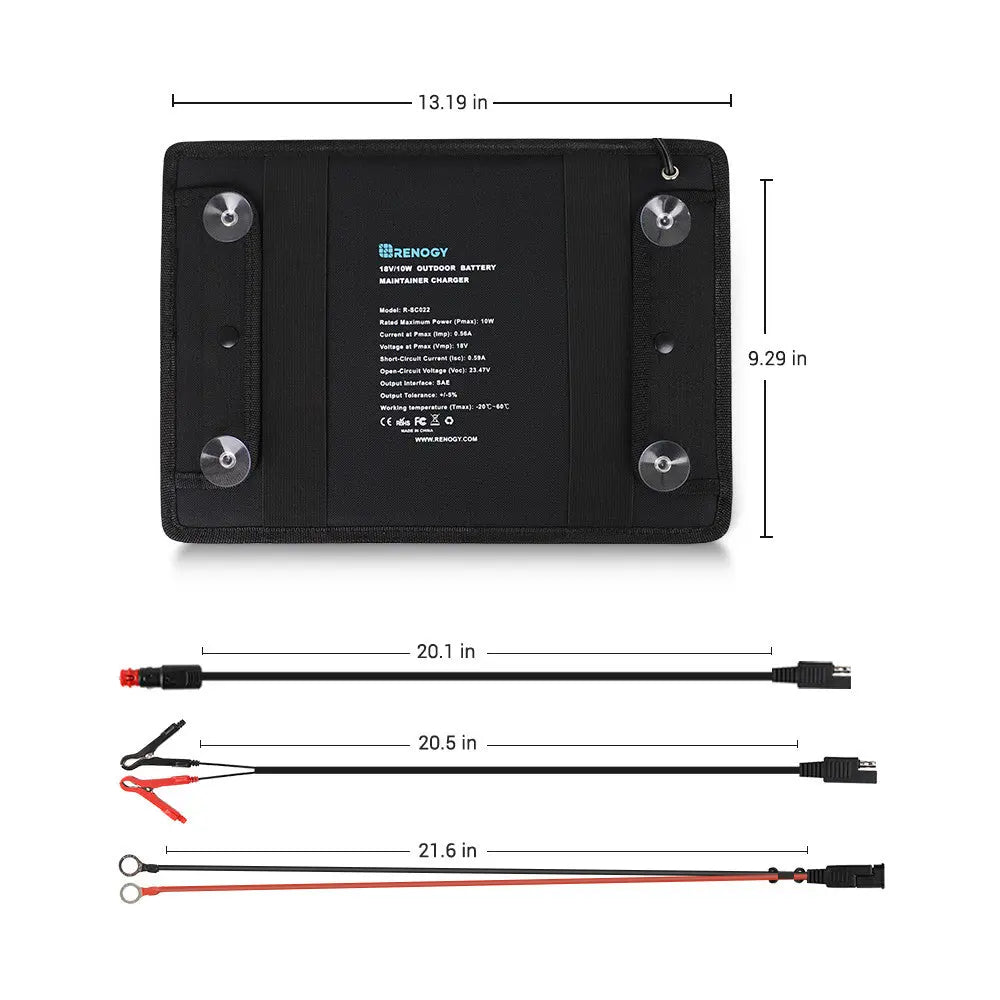 Renogy 10W Solar Battery Maintainer Charger