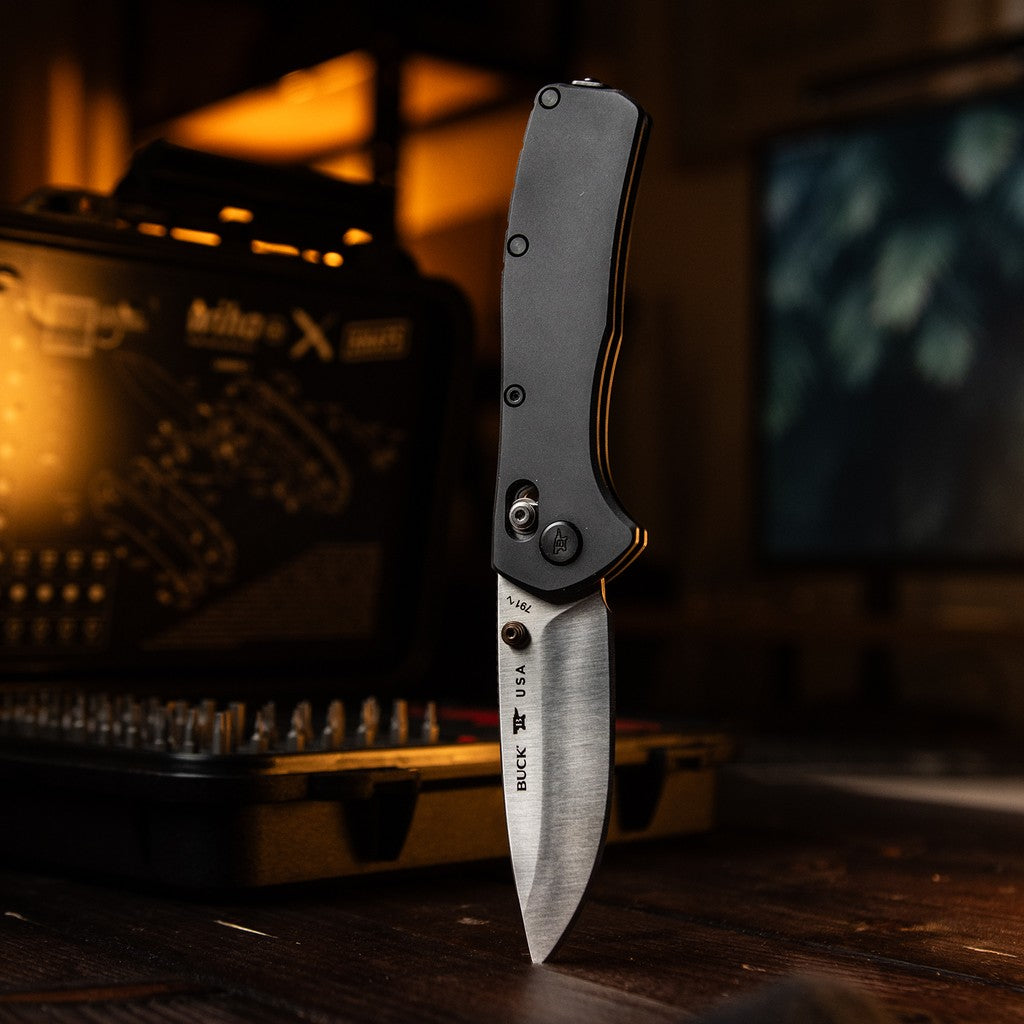 Buck 791 Range Elite Crossbar Lock Folding Knife, Black