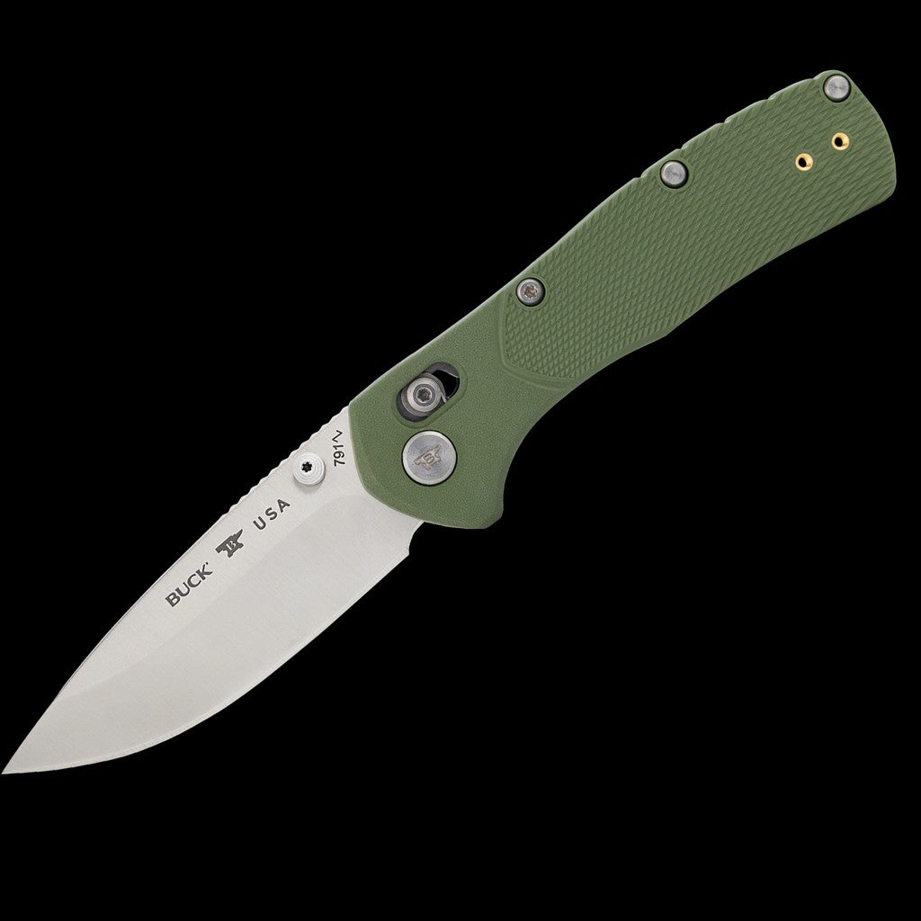 Buck 791 Range Pro Crossbar Lock Folding Knife, Green