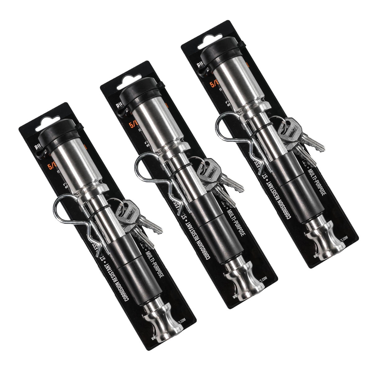 BulletProof Hitches 5/8" Locking Hitch Pin 3-Pack Keyed Alike — image 1