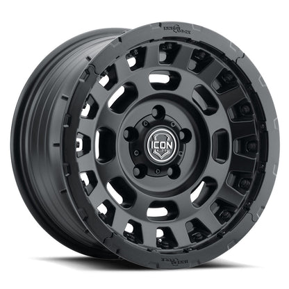ICON Alloys Hammer PRO 17x8.5 5x150 +25mm Satin Black Wheel — image 1