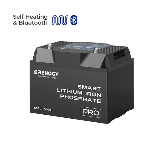 Pro - 12V 100Ah/200Ah Smart LiFePO4 Battery w/ Bluetooth & Self-Heating Renogy