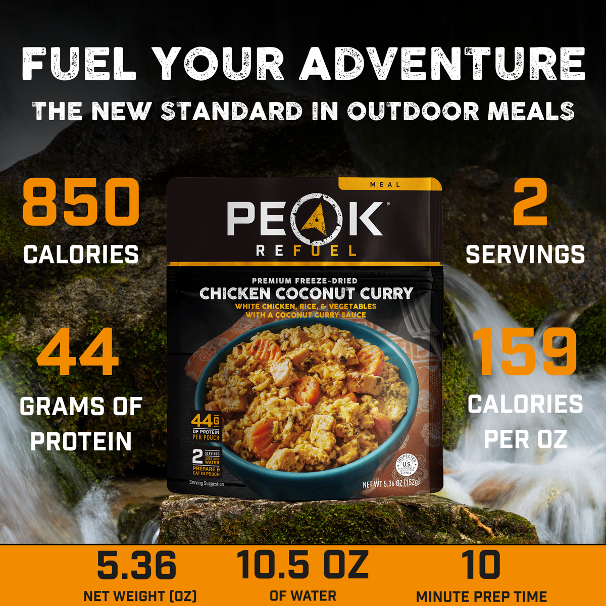 Peak Refuel Chicken Coconut Curry Freeze-Dried Meal — image 3