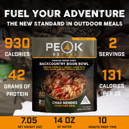 Peak Refuel Backcountry Bison Bowl Freeze-Dried Meal — image 3