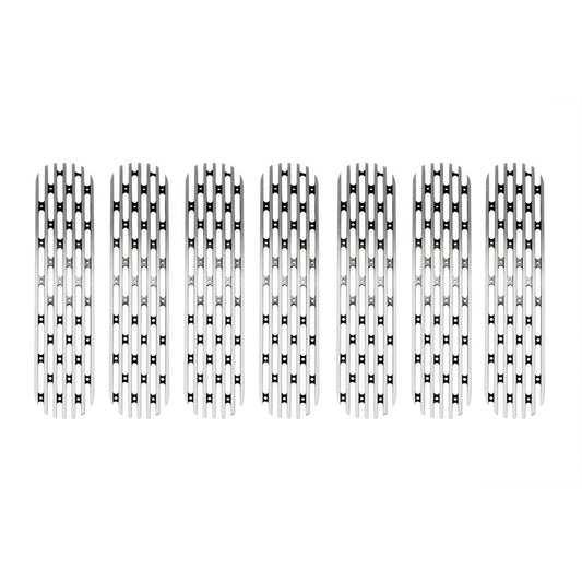 2007-18 Jeep JK 7 Piece Grille Inserts | Polished-DV8 Offroad
