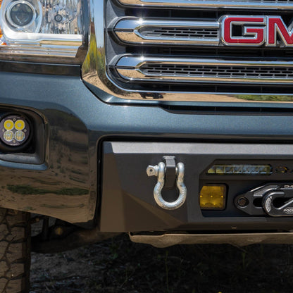 D-Ring Mounts & auxiliary lighting on the Centric Front Bumper for the 2015-2020 GMC Canyon