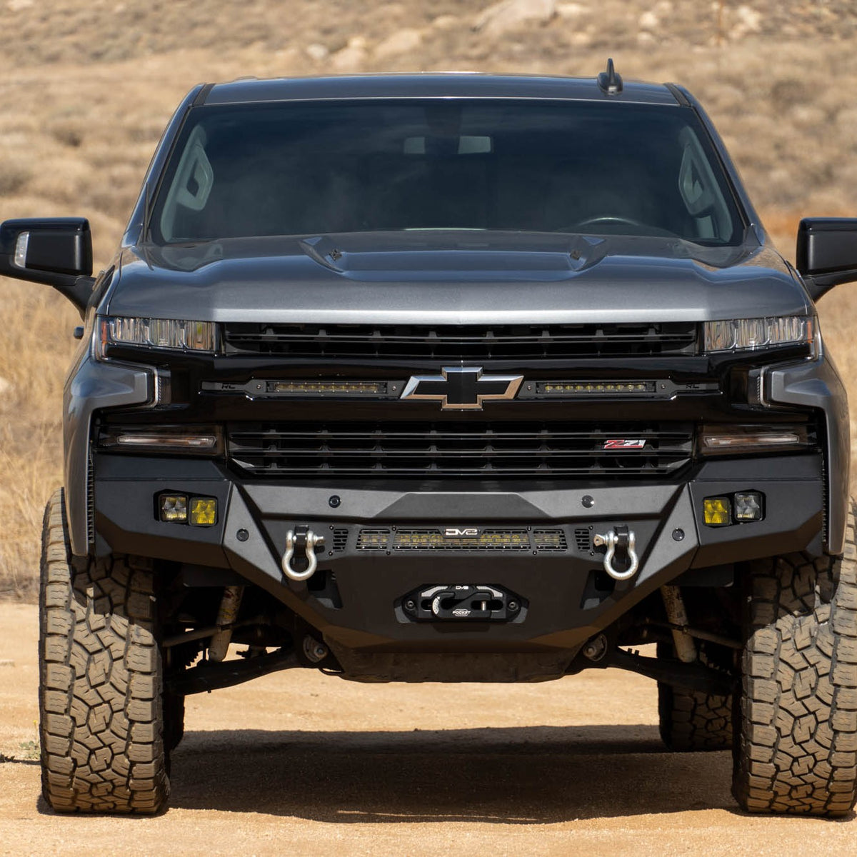 Front- facing view of Spec Series Front Bumper for the 2019-2021 Chevy Silverado 1500