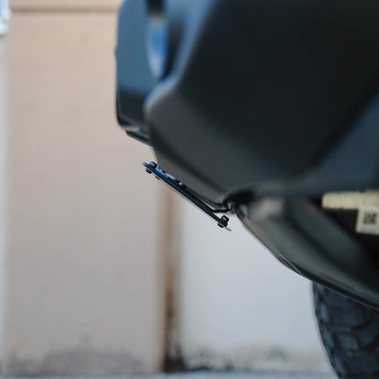 Side Profile of the Capable Bumper Slanted Front License Plate Mount for the 2021-2023 Ford Bronco