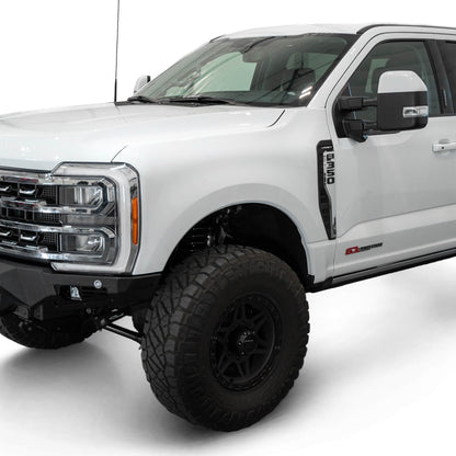 2023 Ford Super Duty Bomber Front Bumper with Rigid Industries Lights installed