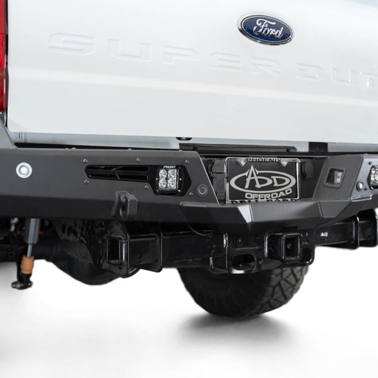 2023 Ford Super Duty Bomber Rear Bumper, Cube Lights