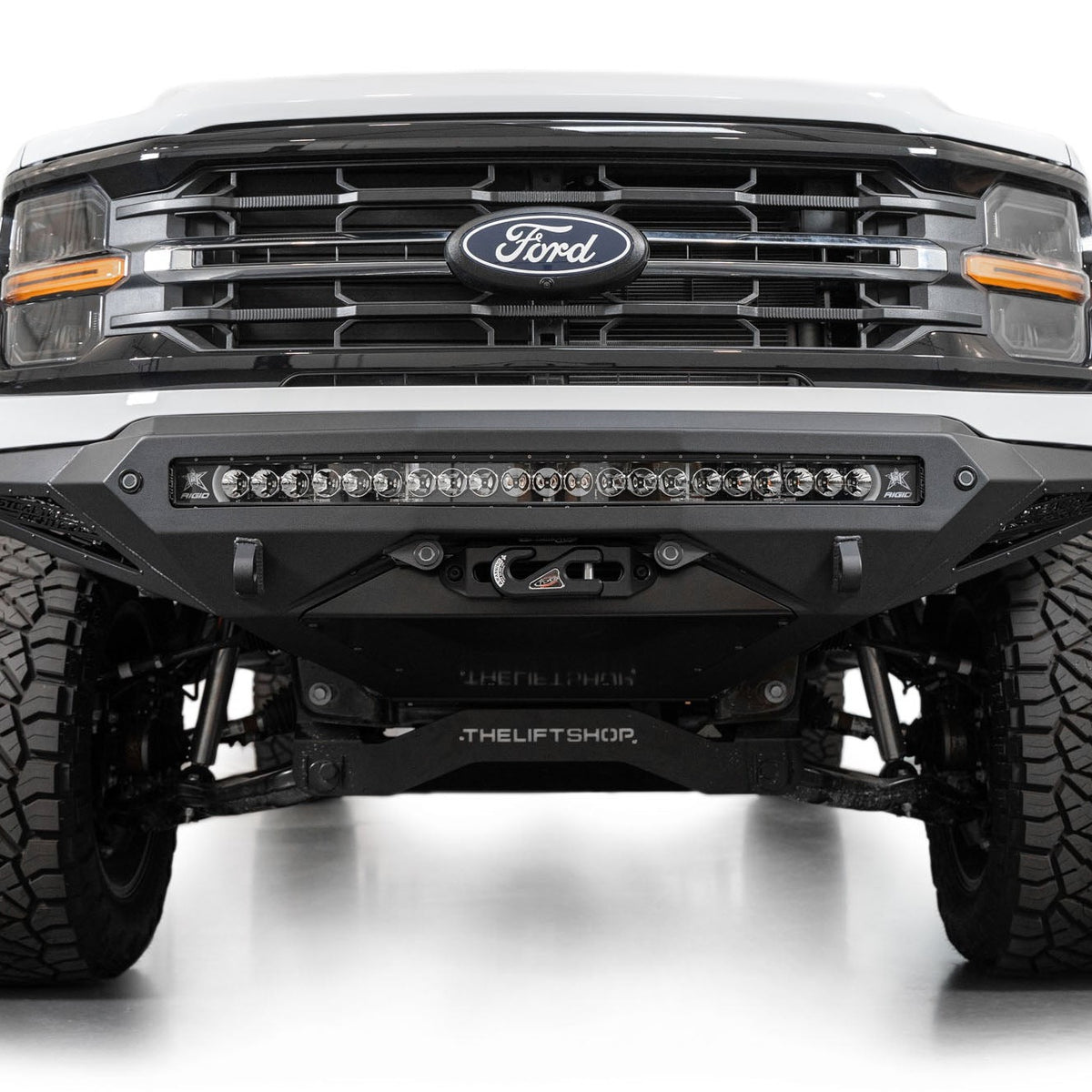 Light Bar and Winch on the 2024 Ford F-150 Stealth Fighter Winch Front Bumper
