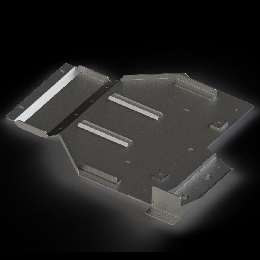 Digital rendering showing the interior construction of the rear skid for the 4th Gen Tacoma Hybrid from C4 Fabrication.