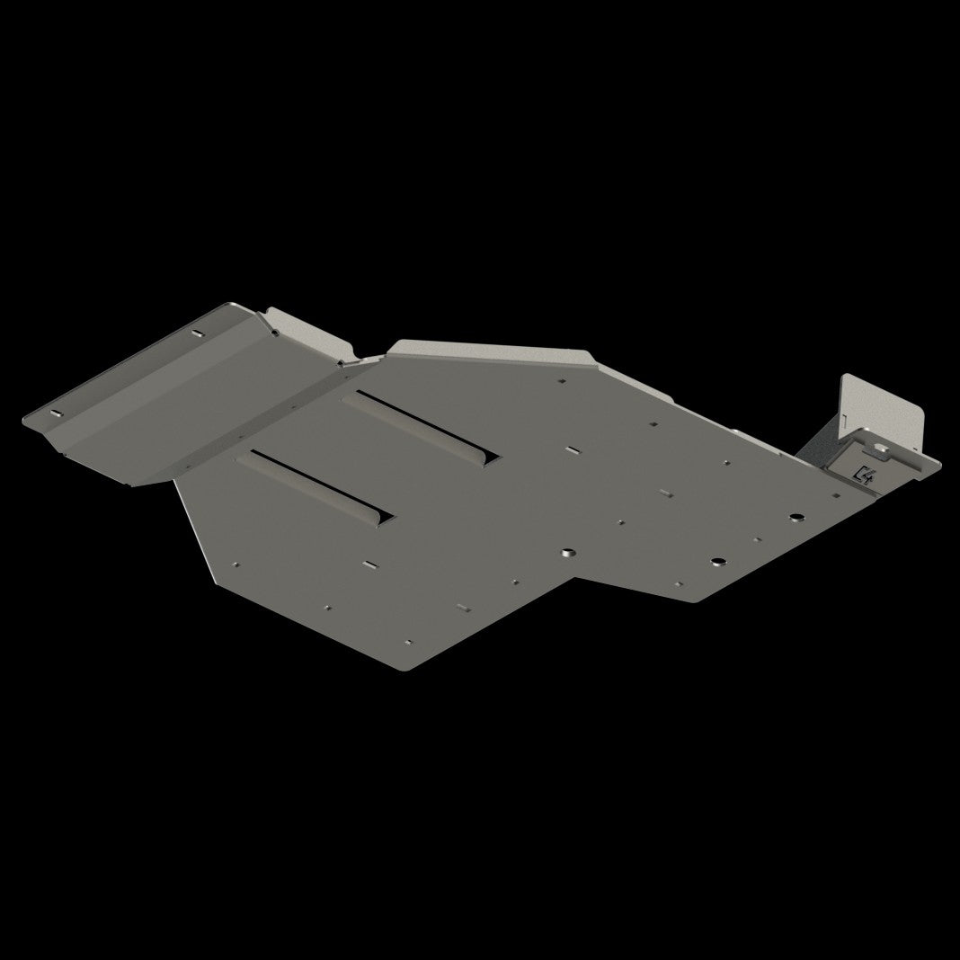 Digital rendering showing the construction of the rear skid for the 4th Gen Tacoma Hybrid from C4 Fabrication.