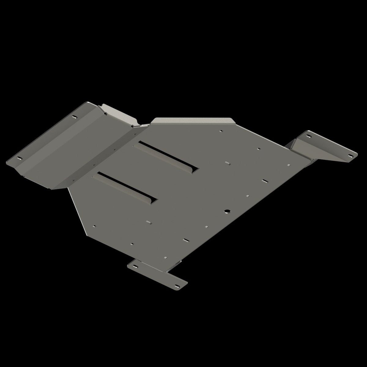 Digital rendering showing the construction of the rear skid for the 4th Gen Tacoma non-Hybrid from C4 Fabrication.