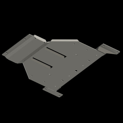 Digital rendering showing the construction of the rear skid for the 4th Gen Tacoma non-Hybrid from C4 Fabrication.