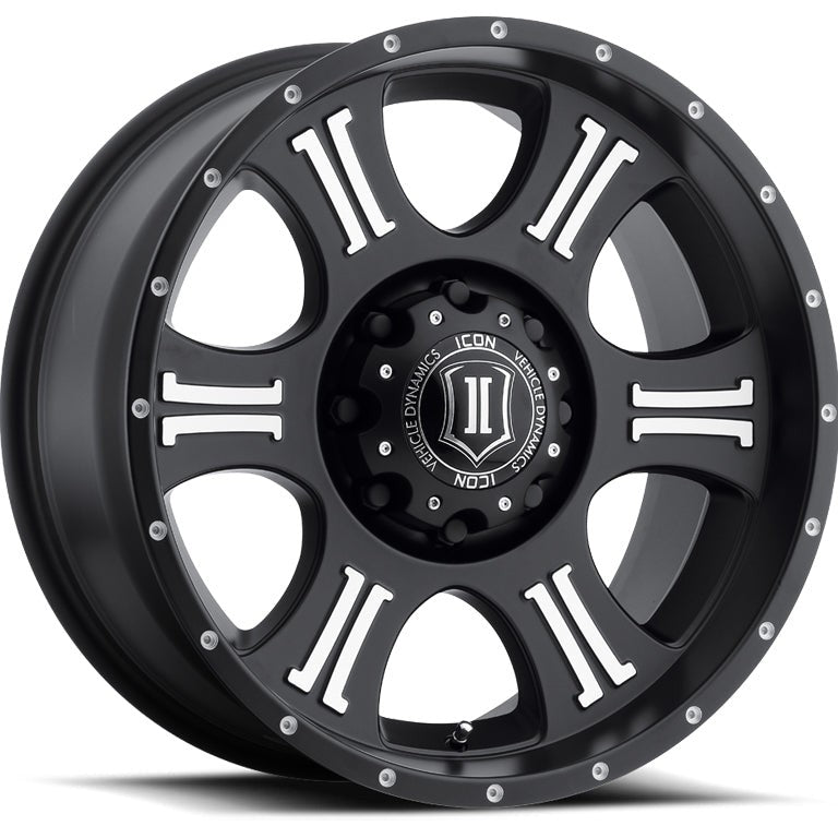 ICON Alloys Shield 20x9 5x150 +16mm Satin Black Machined Wheel — image 1