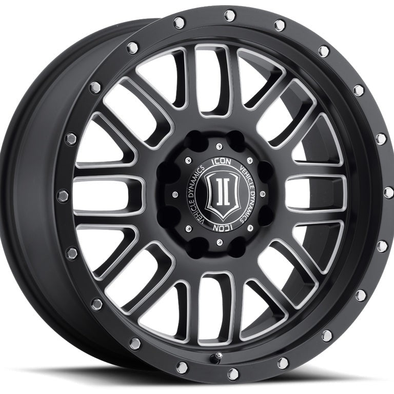ICON Alloys Alpha 20x9 8x6.5 +19mm Satin Black Milled Windows Wheel — image 1