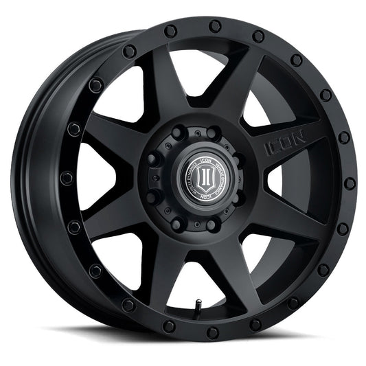 ICON Alloys Rebound 20x9 8x6.5 +12mm Double Black Wheel — image 1