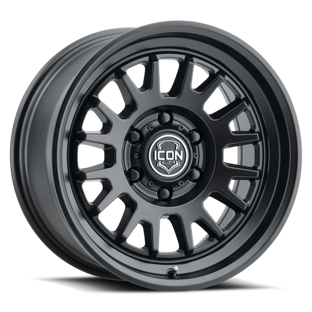 ICON Alloys Anza 17x8.5 6x5.5 +25mm Satin Black Wheel — image 1