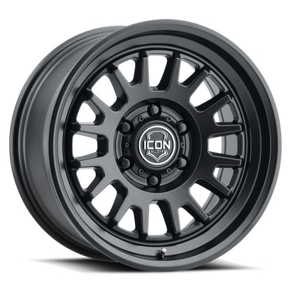 ICON Alloys Anza 17x8.5 6x5.5 +25mm Satin Black Wheel — image 1