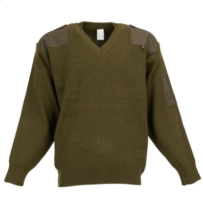 Italian OD Commando Sweater V-Neck | Unissued