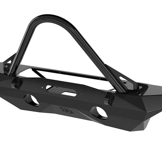 ICON Impact Pro Series 07-18 Jeep Wrangler JK Mid-Width Recessed Winch Front Bumper with Stinger — image 1