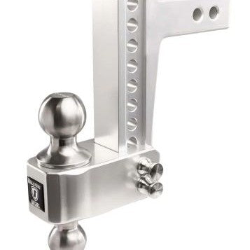 BulletProof Hitches 2-Inch Aluminum Medium Duty 6-Inch Drop Rise Hitch with Stainless Dual Ball — image 1