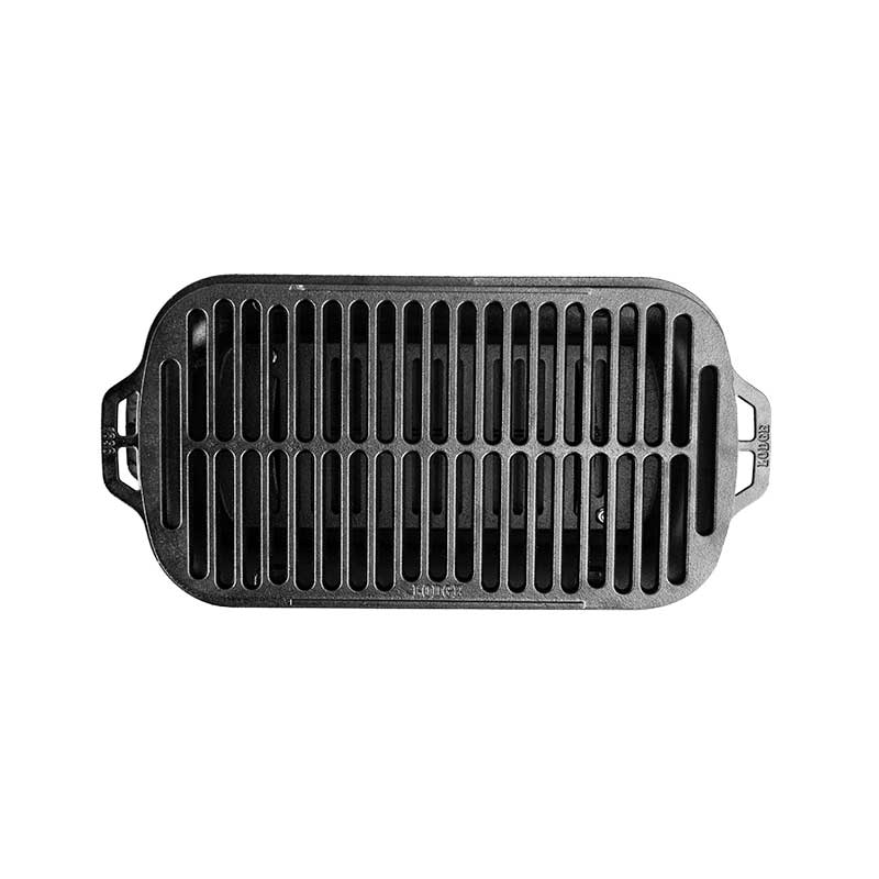 Top view of grill featuring grill surface.