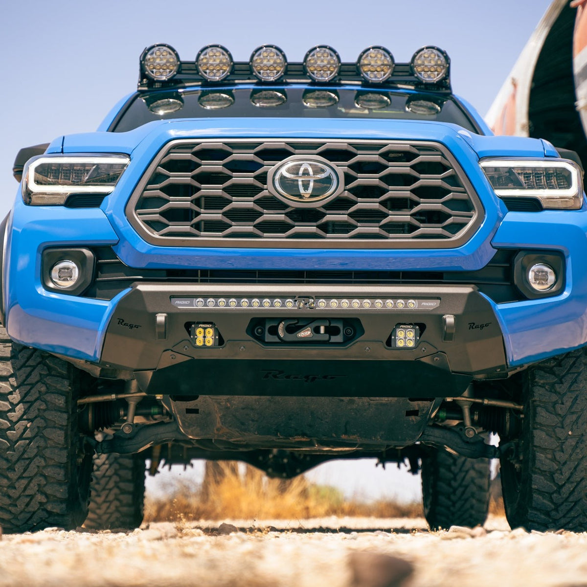 Installed Skid Plate for 3rd Gen Tacoma Center Mount Front Bumper