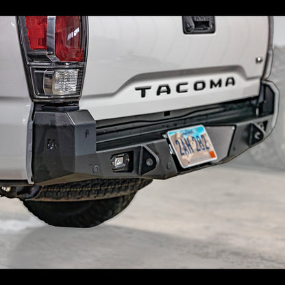 Cover photo for the C4 Overland Rear Bumper for 3rd Generation Toyota Tacomas with the background faded out and emphasis on the vehicle and its bumper.