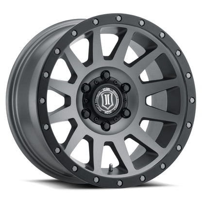 ICON Alloys Compression 18x9 6x5.5 +25mm Titanium Wheel — image 1