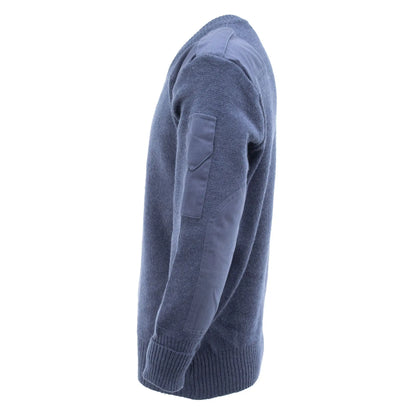 British Army V-Neck Commando Sweater | Wool, Blue