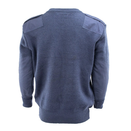 British Army V-Neck Commando Sweater | Wool, Blue