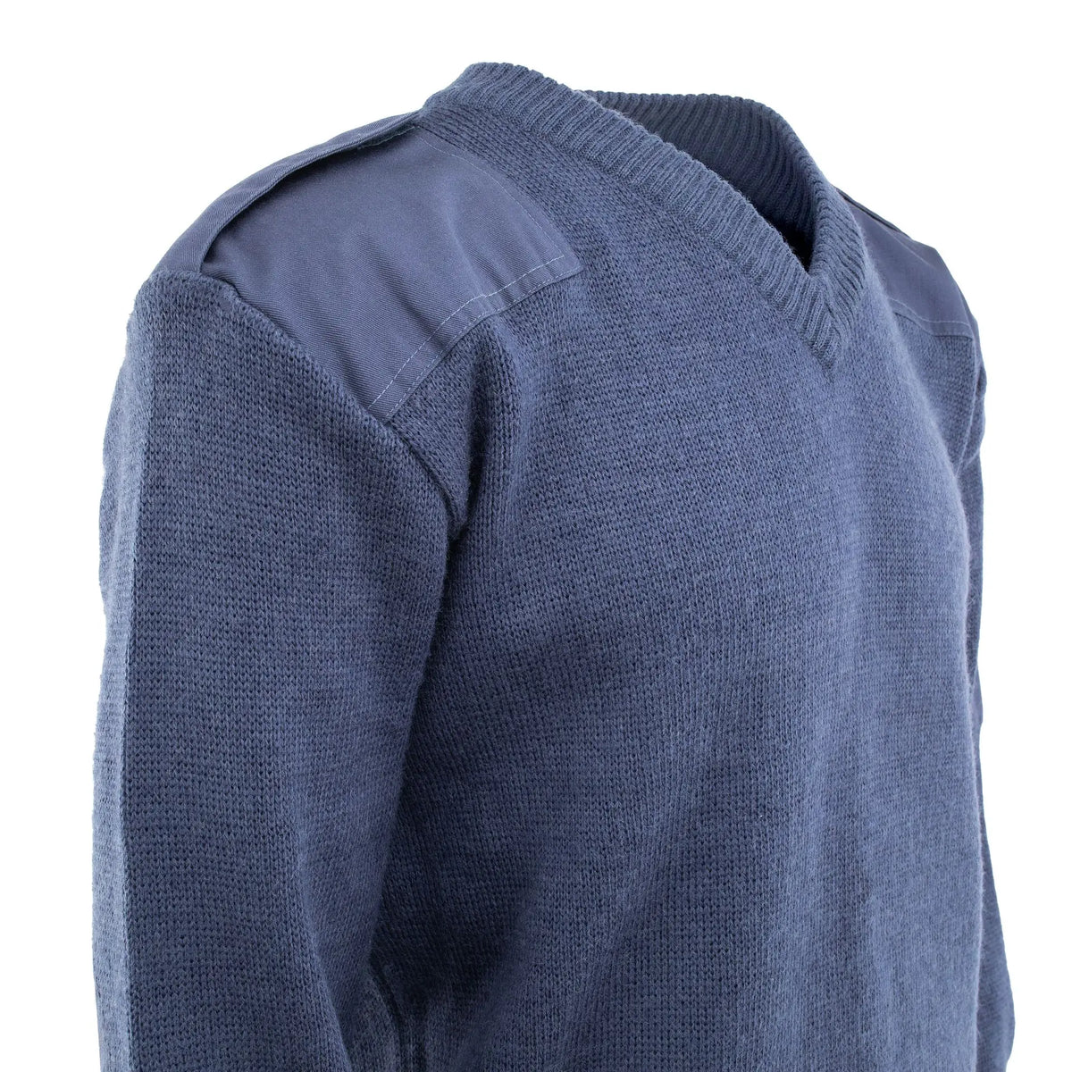 British Army V-Neck Commando Sweater | Wool, Blue