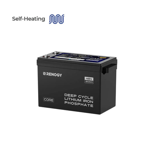 Core - 48V 50Ah Smart Lithium Iron Phosphate Battery w/Self-heating Renogy