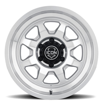 ICON Alloys Nuevo 17x8.5 5x5 -6mm Silver Machined Wheel — image 2