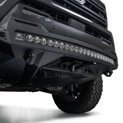 40" curved light bar on the Stealth Fighter Winch Front Bumper for the 4th Gen Toyota Tacoma