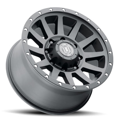 ICON Alloys Compression HD 18x9 8x6.5 +12mm Satin Black Wheel — image 3