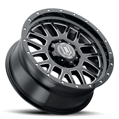 ICON Alloys Alpha 20x9 8x180 +12mm Gloss Black Milled Windows Wheel — image 3
