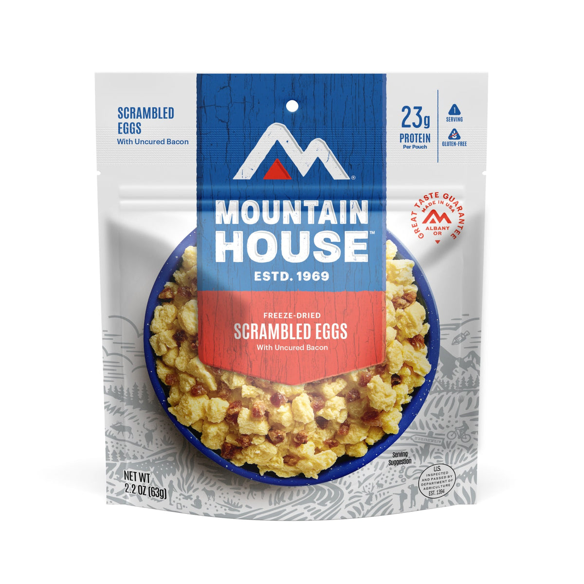 55457 Scrambled Eggs with Bacon Adventure Meal Pouch