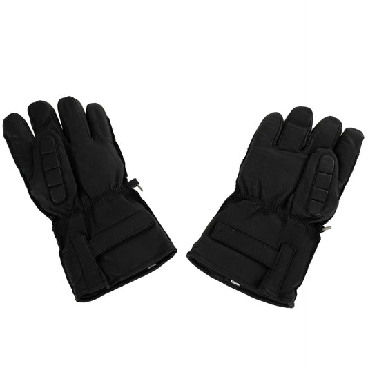 Belgian Black Leather Padded Riot Gloves | Unissued